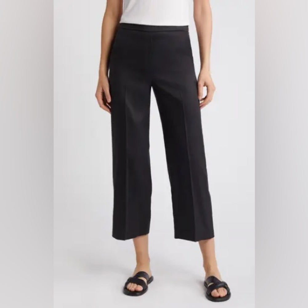 New Theory Women’s Linen Blend Cropped Pull-On Pants